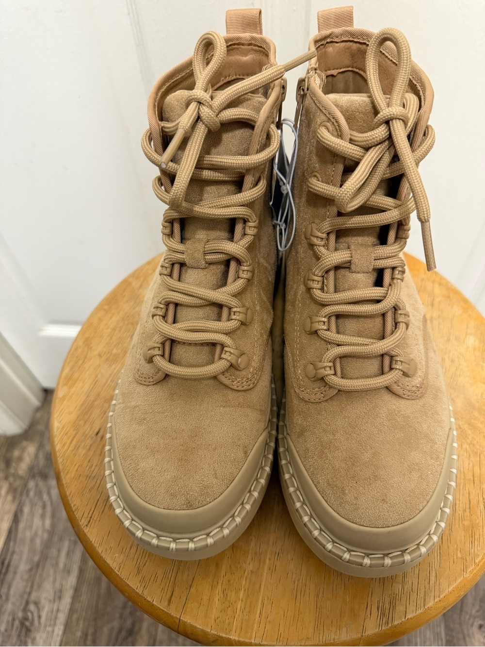 Universal Thread  Tan Lace-Up Suede Boots